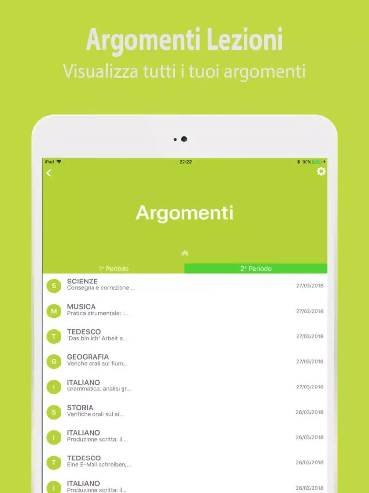 Registro LampSchool iPad  Screenshots