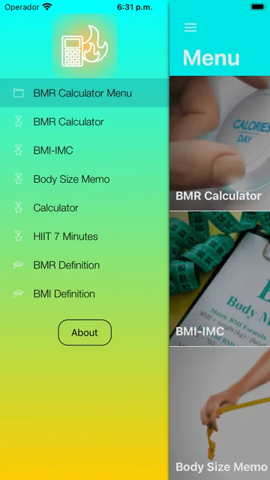 Tangkapan layar BMR Calculator Body Health