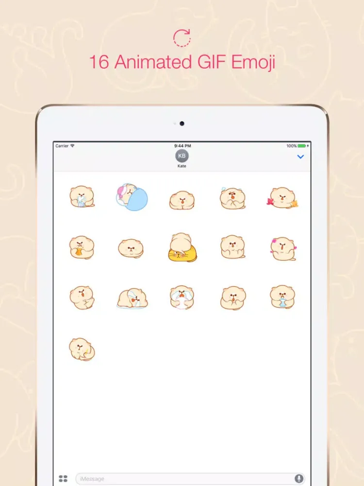 تصاویر FATCATmoji - Fat Cats Animated Emoji for iMessage iPad 