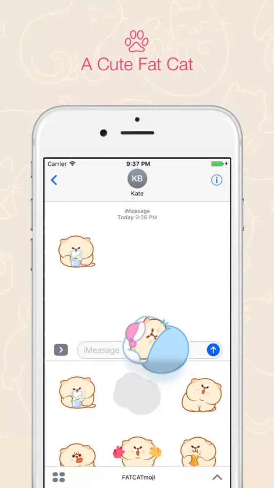 تصاویر FATCATmoji - Fat Cats Animated Emoji for iMessage