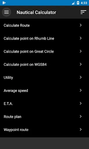Screenshot di Nautical Calculator