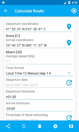 Screenshot di Nautical Calculator