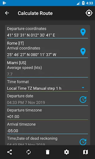 Screenshot di Nautical Calculator
