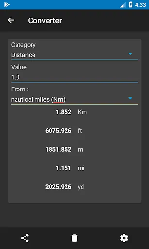 Screenshot di Nautical Calculator