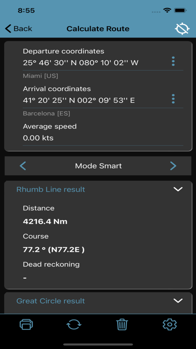 ภาพหน้าจอของ Nautical Calculator Pro