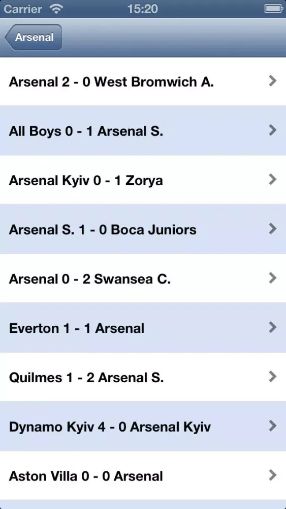 Live Scores for Arsenal স্ক্রিনশট
