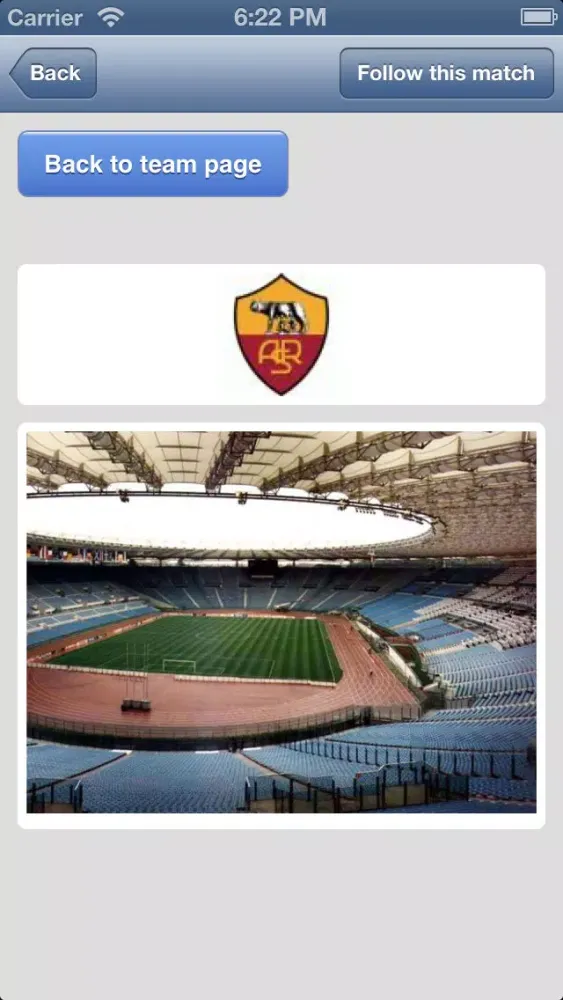 Live Scores for AS Roma应用截图