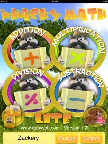 Ảnh chụp màn hình của Whacky Math Facts Lite iPad 