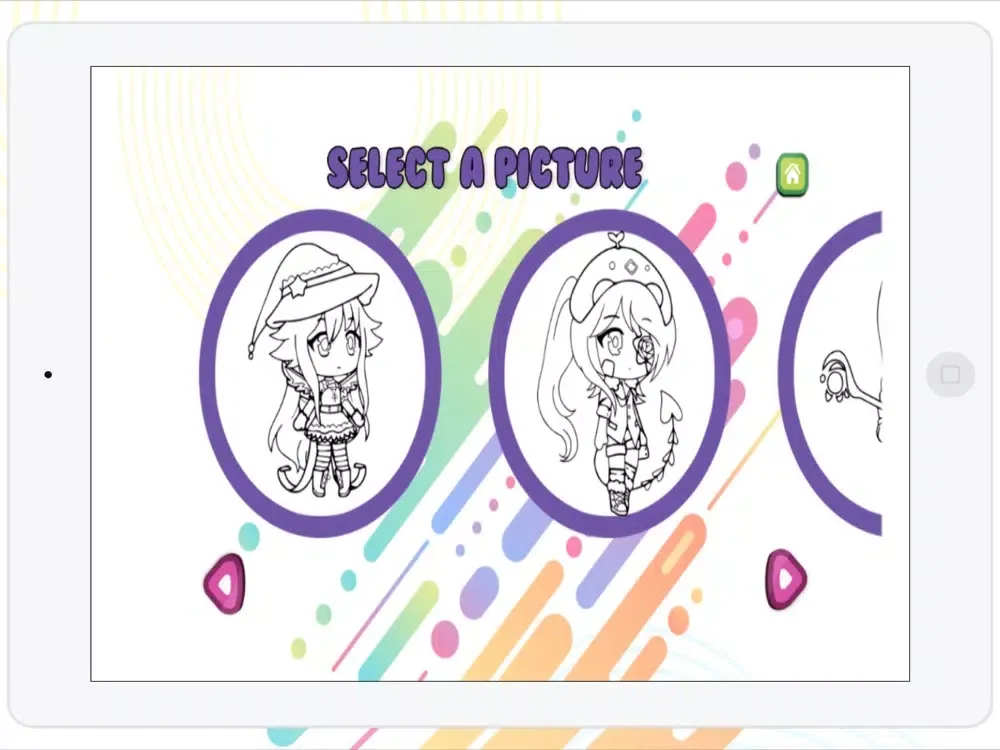 Capturas de tela do Gacha Glitter Coloring book iPad 
