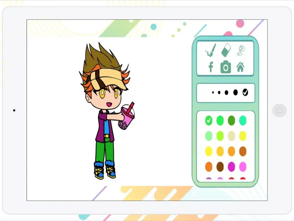 Capturas de tela do Gacha Glitter Coloring book iPad 