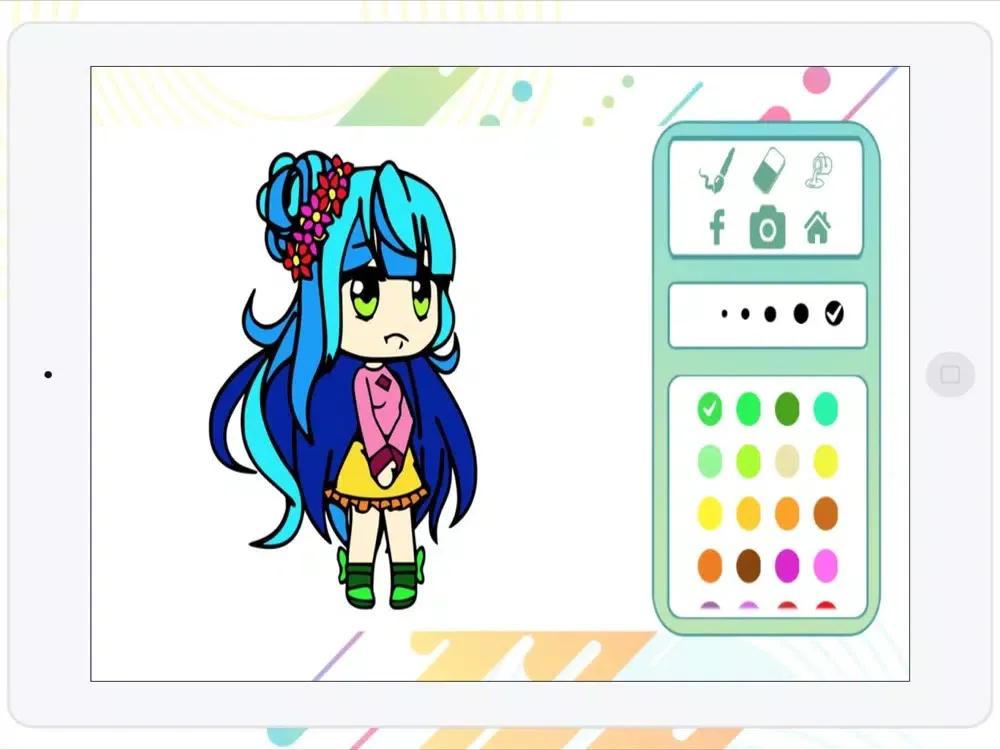 Capturas de tela do Gacha Glitter Coloring book iPad 