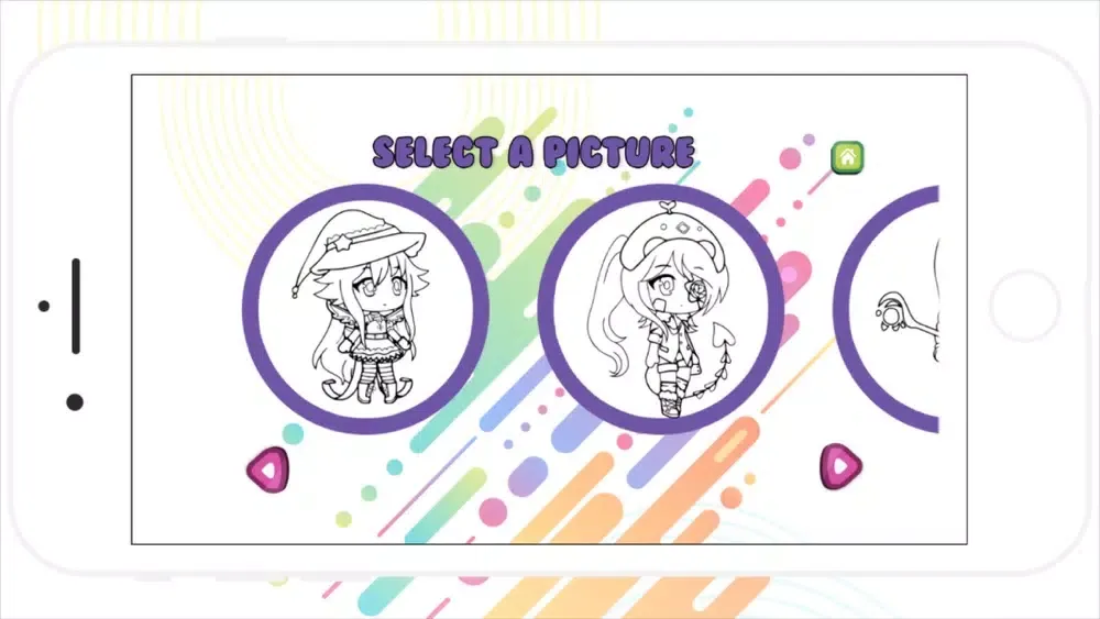 Capturas de tela do Gacha Glitter Coloring book