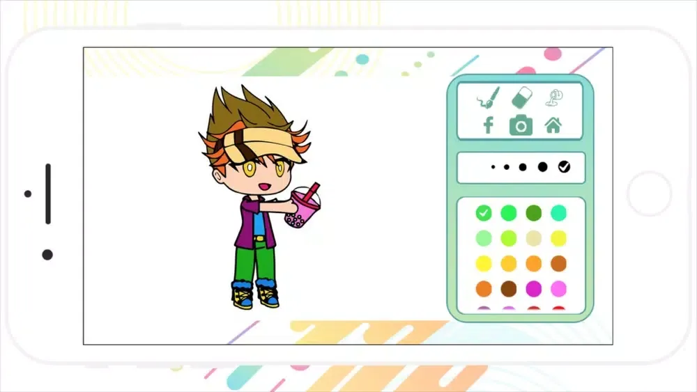Capturas de tela do Gacha Glitter Coloring book
