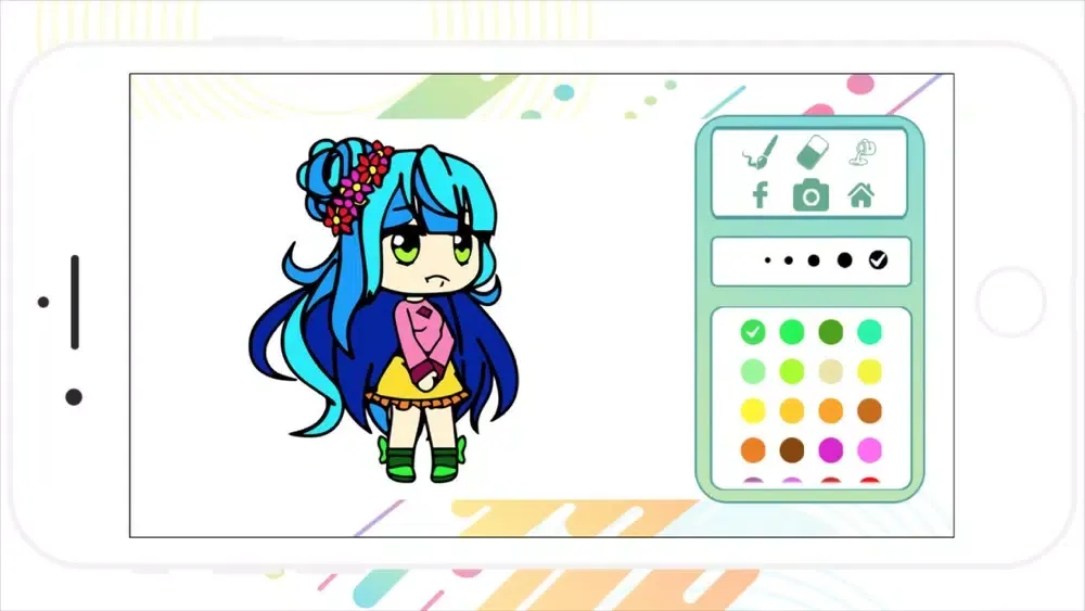 Capturas de tela do Gacha Glitter Coloring book