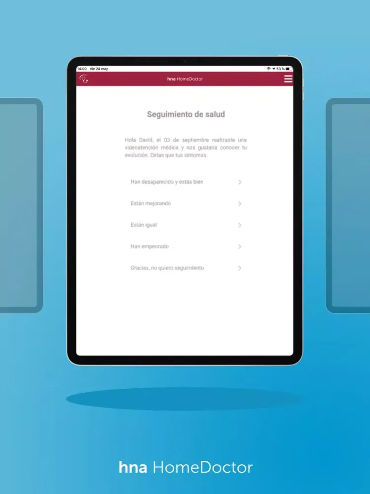 Capturas de pantalla de hna HomeDoctor iPad 
