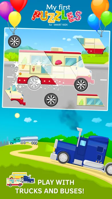 Tangkapan skrin Trucks and Car Jigsaw Puzzles for Toddlers Free