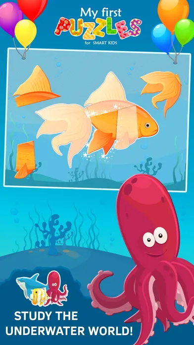 Animated Fish Jigsaw Puzzles for Kids and Toddlers Screenshots