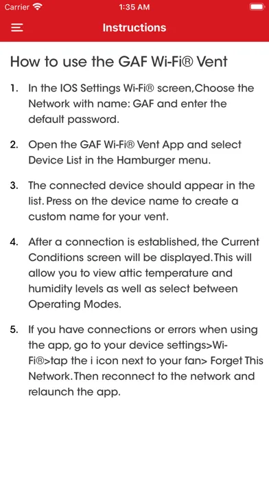 Capturas de pantalla de GAF Master Flow QuickConnect