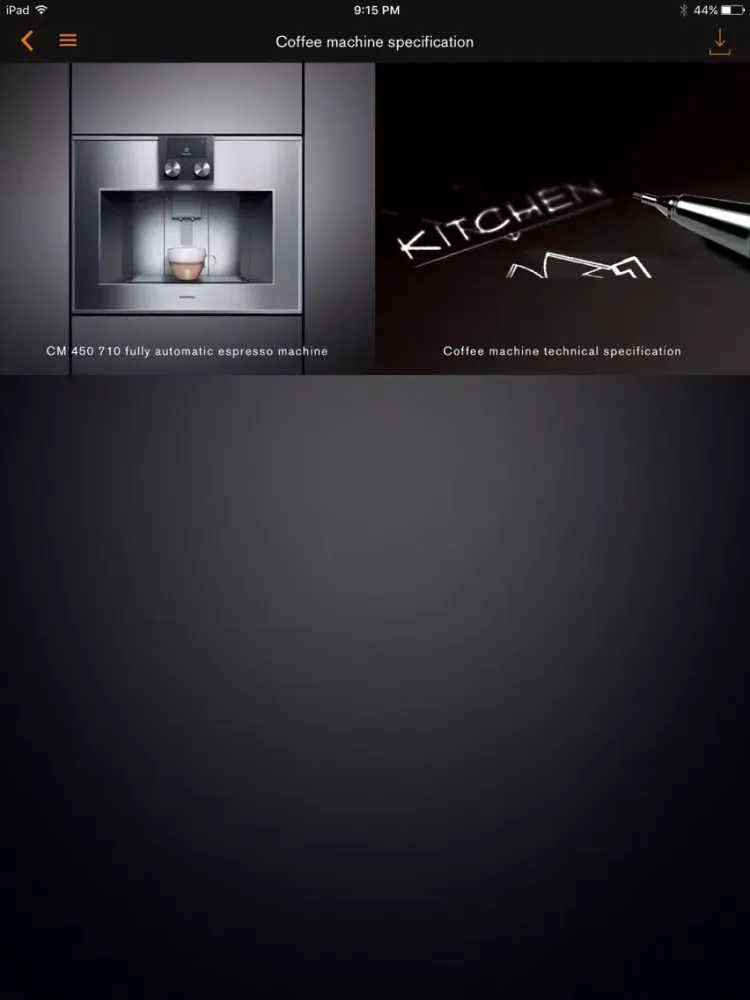 Gaggenau Models and Dimensions iPad  سکرین شاٹس
