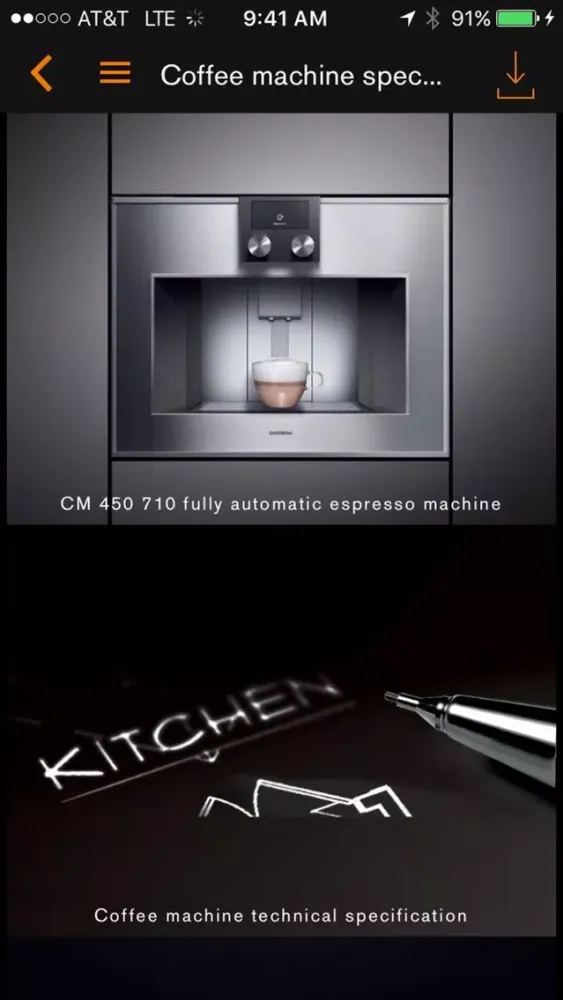 Gaggenau Models and Dimensions سکرین شاٹس