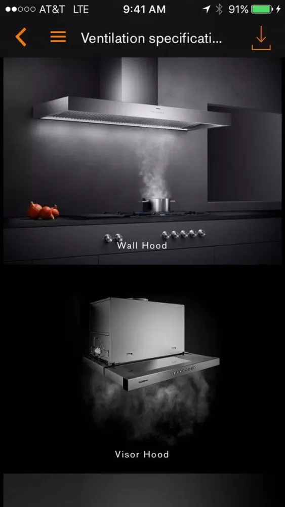 Gaggenau Models and Dimensions سکرین شاٹس
