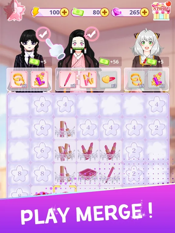 Merge makeover: Anime makeup iPad  स्क्रीनशॉट