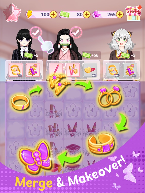 Captures d'écran de Merge makeover: Anime makeup iPad 