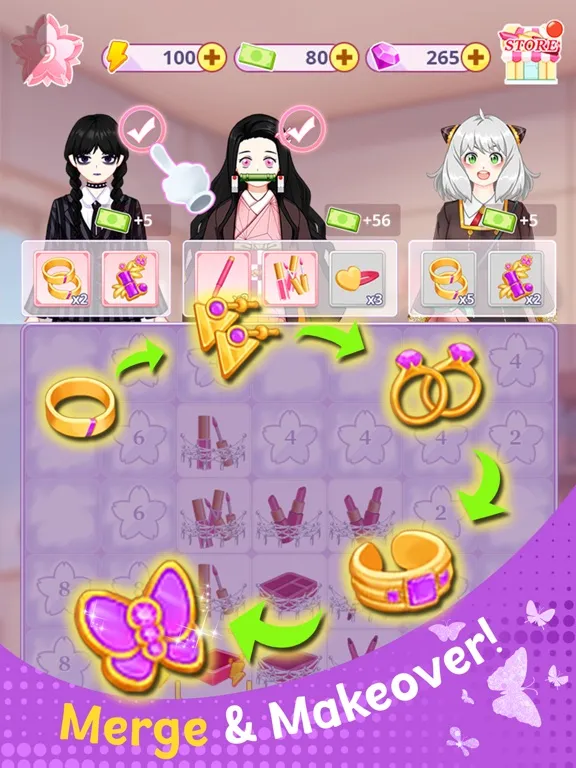 Merge makeover: Anime makeup iPad  स्क्रीनशॉट