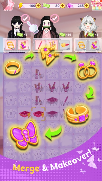 Captures d'écran de Merge makeover: Anime makeup