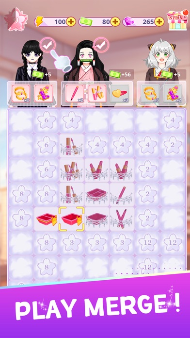 Captures d'écran de Merge makeover: Anime makeup