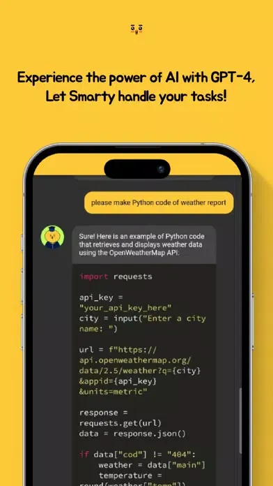 Capturas de pantalla de Smarty - Smart AI Chatbot