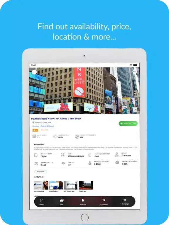 Capturas de pantalla de Gainbuzz for Advertisers iPad 