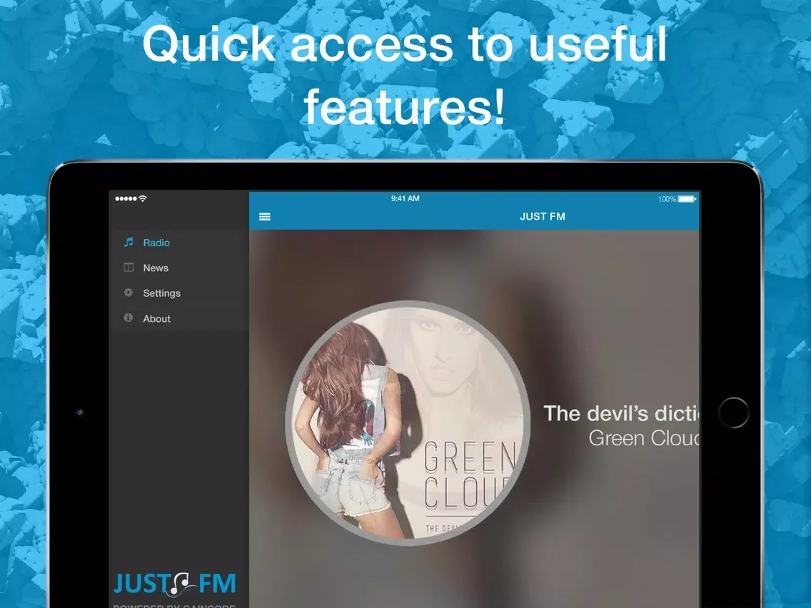 Ảnh chụp màn hình của Just FM NZ iPad 