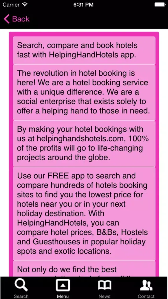 Captures d'écran de Helping Hand Hotels