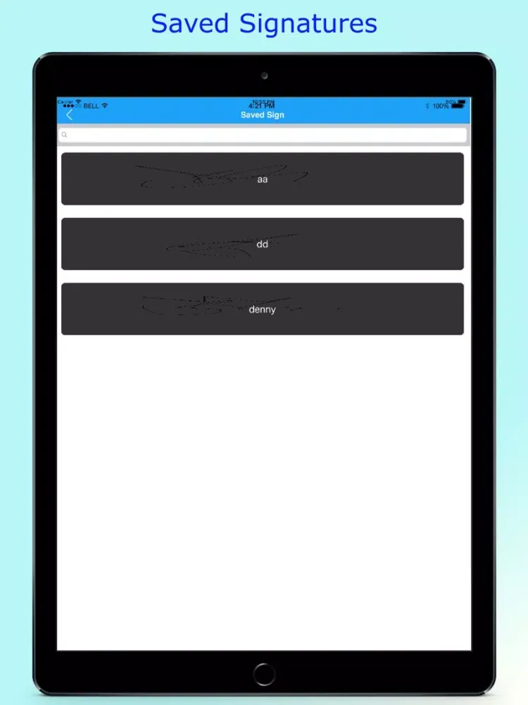Скриншоты Easy E-Signature iPad 