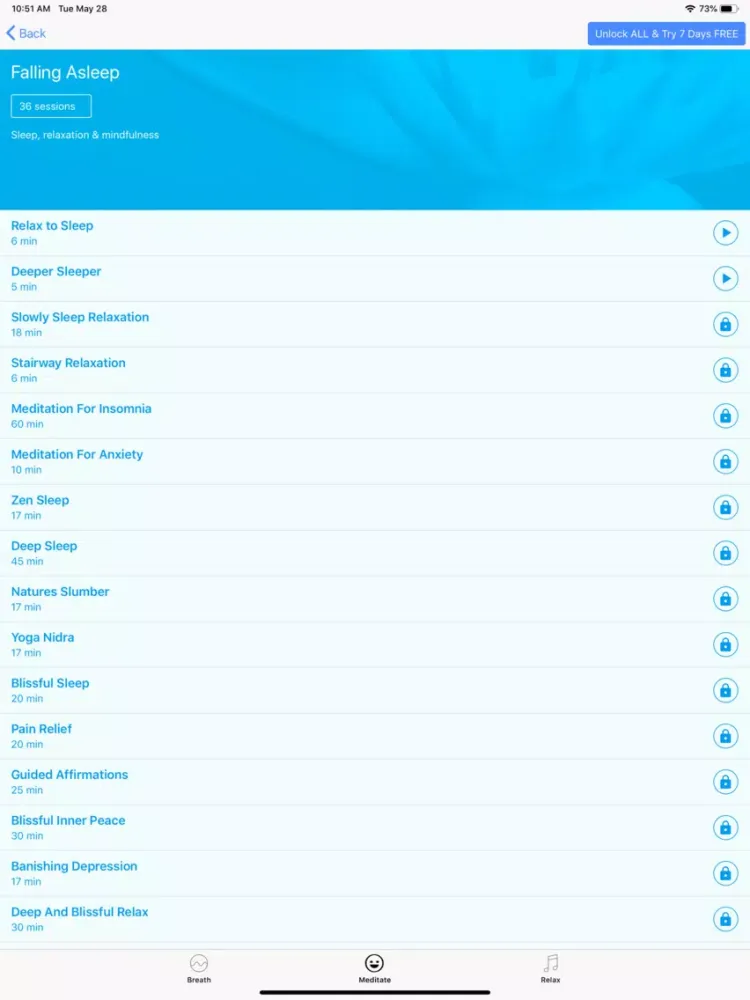 Capturas de tela do Mindfulness - Anxiety & Sleep iPad 