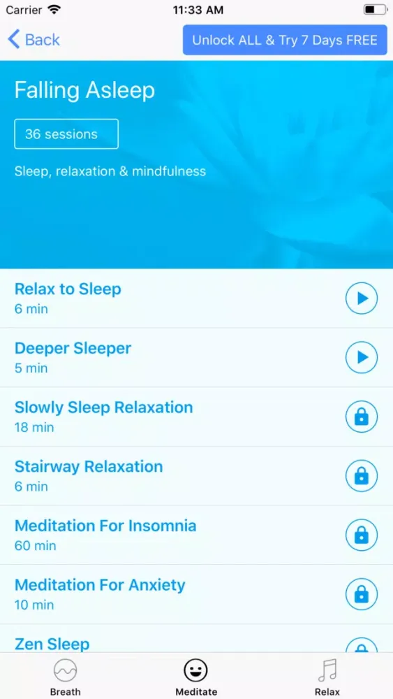 Capturas de tela do Mindfulness - Anxiety & Sleep