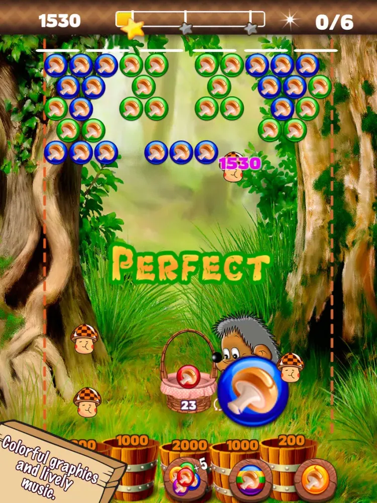 Ảnh chụp màn hình của Mushroom bubbles iPad 
