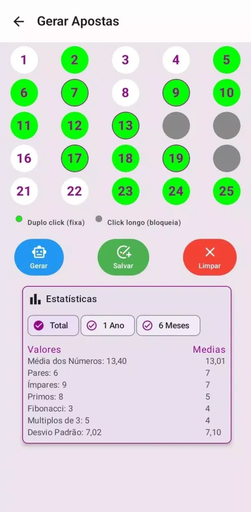 Simulador Loto Fácil Screenshots