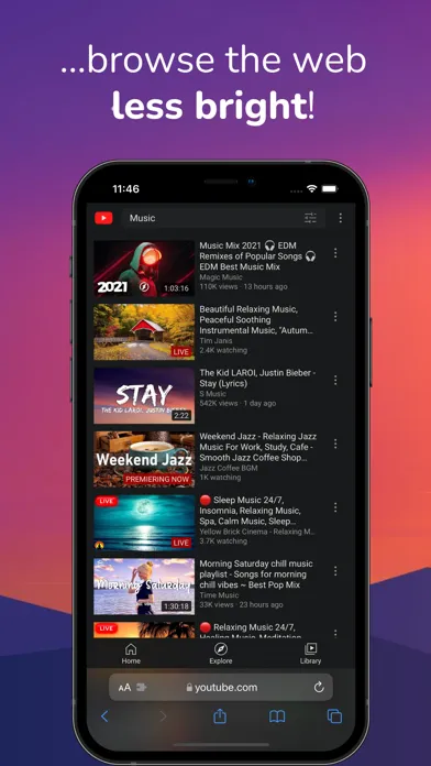 Captures d'écran de Dark Night - mode for Safari