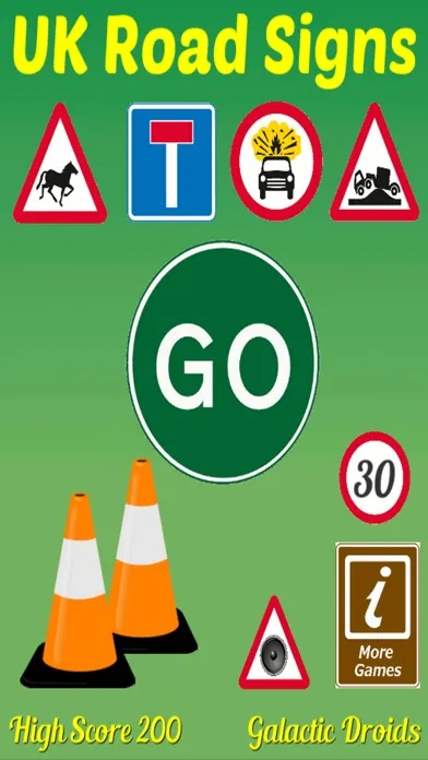Capturas de tela do UK Road Signs Quiz