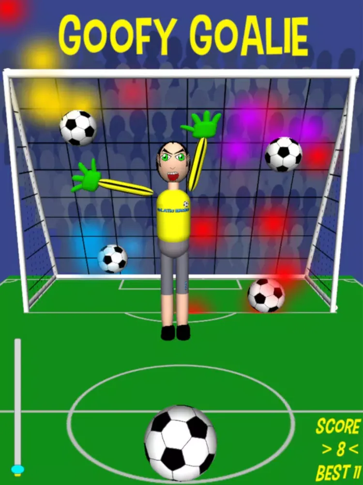 Goofy Goalie soccer game iPad 应用截图