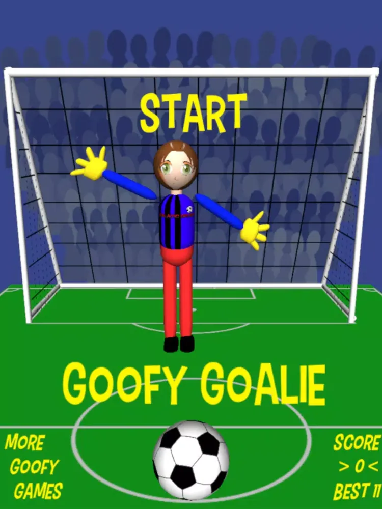 Goofy Goalie soccer game iPad 应用截图