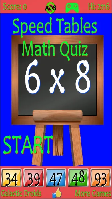 Speed Tables Math Quiz Screenshots