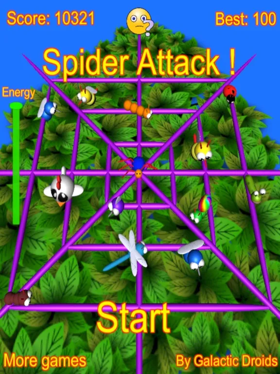 Capturas de tela do Spider Attack arcade game iPad 