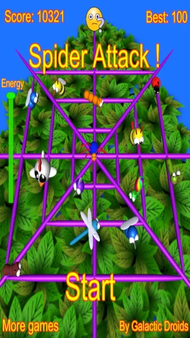Capturas de tela do Spider Attack arcade game