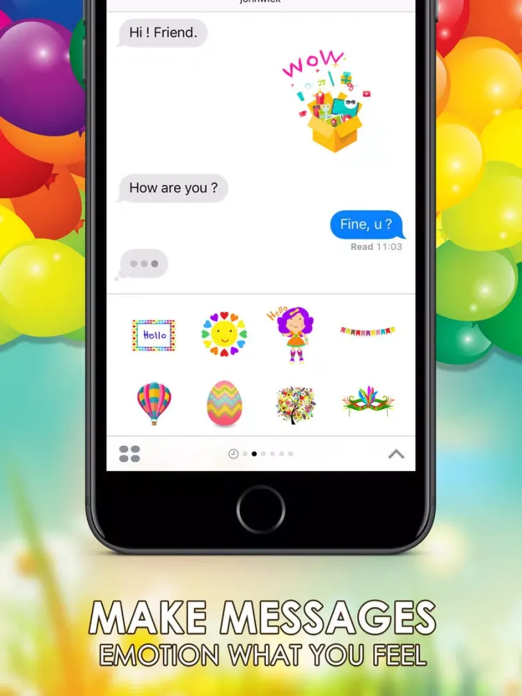 Скриншоты Colorful Emoji Stickers Keyboard Themes ChatStick iPad 