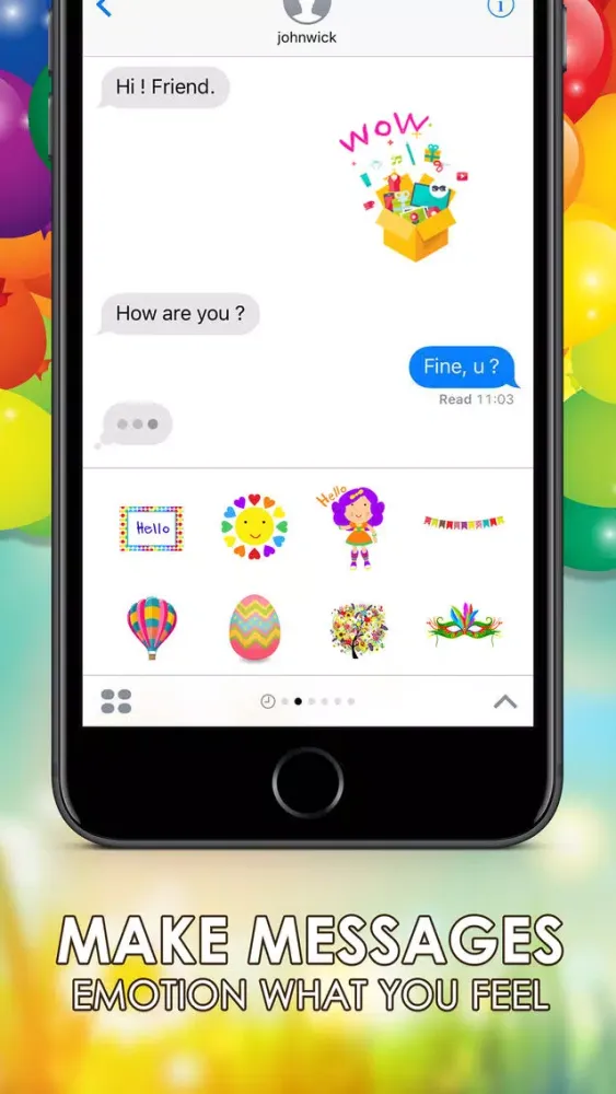 Скриншоты Colorful Emoji Stickers Keyboard Themes ChatStick