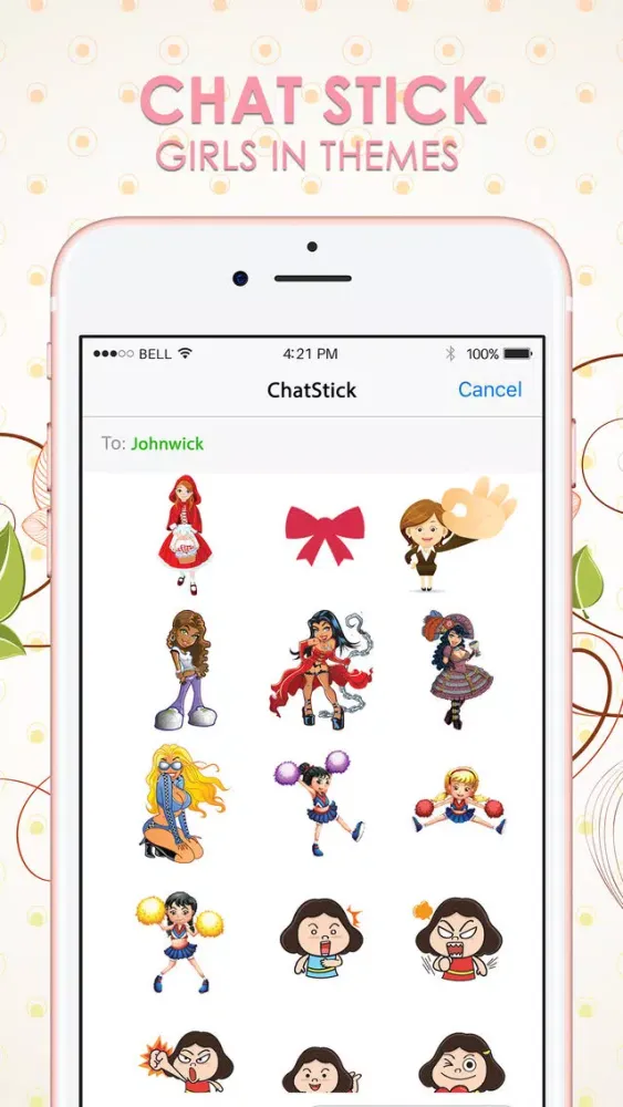 Girls Emoji Stickers Keyboard Themes ChatStick Screenshots