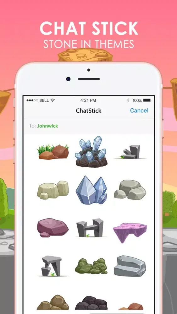 Stone Emoji Stickers Keyboard Themes ChatStick Screenshots